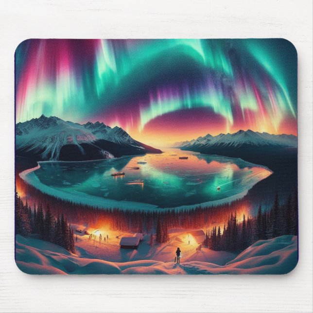Aureola Borealis in Alaska Mouse Mat (Front)