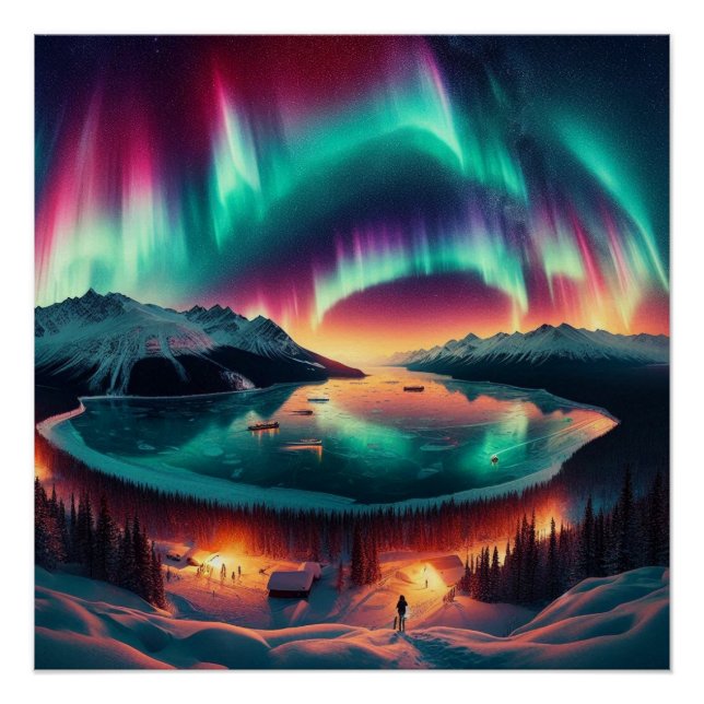 Aureola Borealis in Alaska Poster (Front)