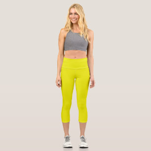Aureolin (solid colour)  capri leggings
