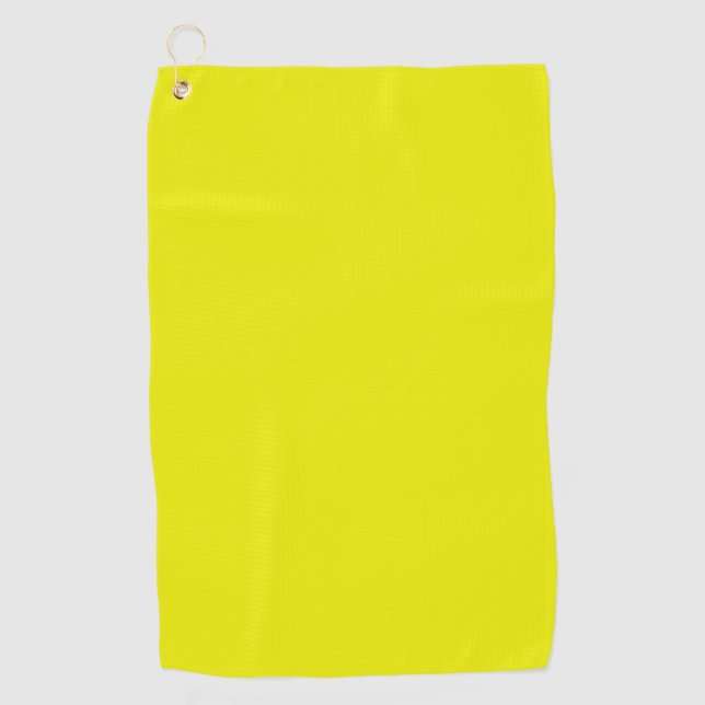 Aureolin (solid colour)  golf towel (Front)