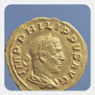 Aureus  of Philip the Arab Square Sticker