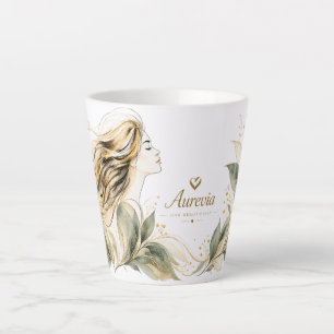 Aurevia Grace Collection Elegant Woman Latte Mug