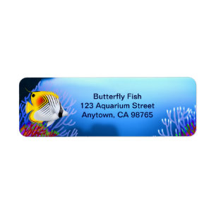 Auriga Threadfin Butterfly Fish Customisable Label