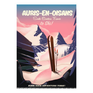 AURIS-EN-OISANS France ski poster