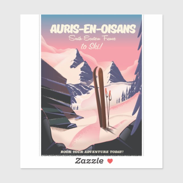 AURIS-EN-OISANS France ski poster (Sheet)
