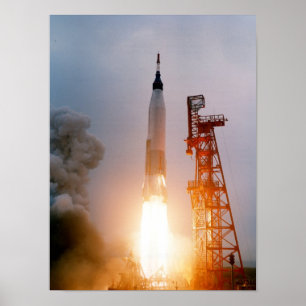 Aurora 7 (Mercury Atlas 7) Launch Poster