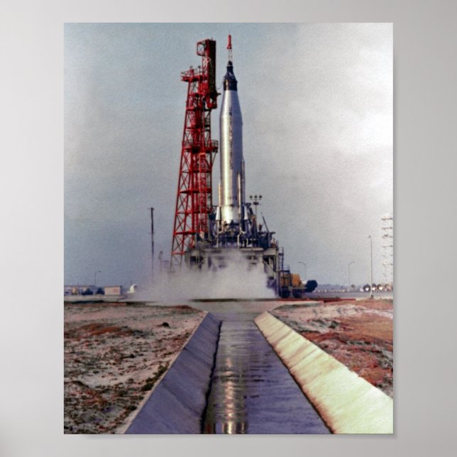 Aurora 7 (ZMercury Atlas 7) Prepares for Launch Poster (Front)