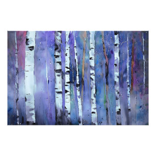 Aurora Among the Birch         Photo Print