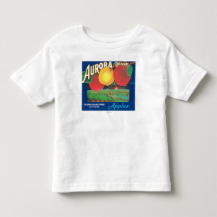 Aurora Apple Label (blue) - Dayton, WA Toddler T-Shirt