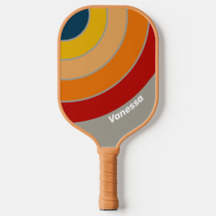 Aurora Arcade Circle Stripe with Name Pickleball Paddle