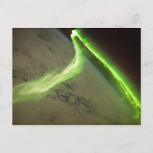 Aurora Australis from International Space Station Postcard