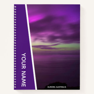 Aurora Australis Southern Lights Australia Purple Notebook