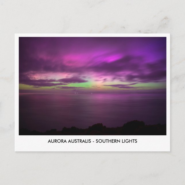 Aurora Australis - Southern Lights Night Sky Postcard (Front)