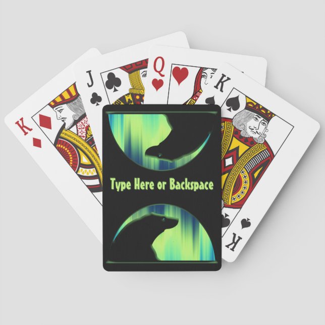 Aurora Bear Cards Personalised Bear Playing Cards (Back)