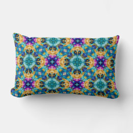 Aurora Blossom Tapestry Lumbar Cushion