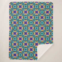 Aurora Blossom Tapestry Sherpa Blanket
