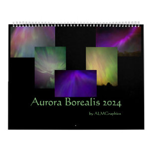 Aurora Borealis 2024 Photographs - customisable Calendar