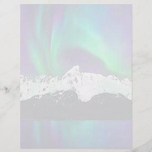 Aurora Borealis - 8.5" x 11" Stationery Sheet