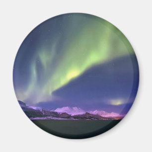 Aurora Borealis above Lyngenfjorden Norway Magnet