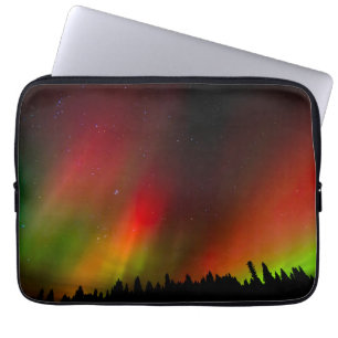 Aurora Borealis and trees Laptop Sleeve