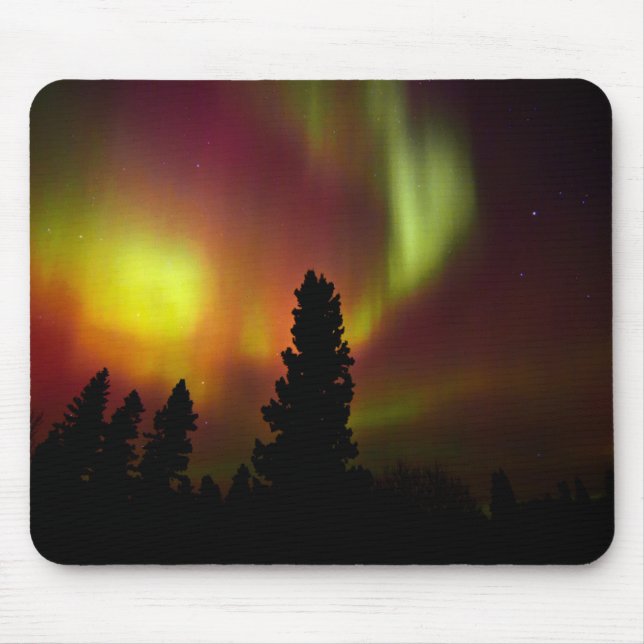 Aurora Borealis and Trees Mouse Mat (Front)