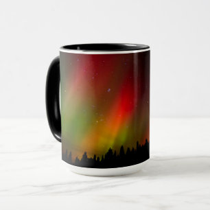 Aurora Borealis and trees Mug