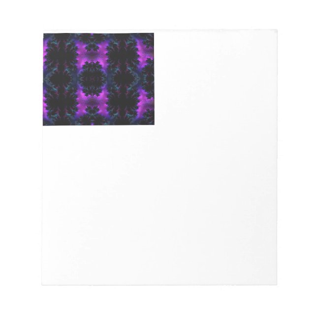 Aurora Borealis at Midnight Fractal Notepad (Front)