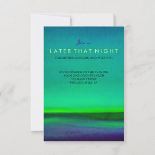 AURORA BOREALIS Bar Bat Mitzvah Party Card