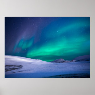 Aurora Borealis beautiful scenery Poster