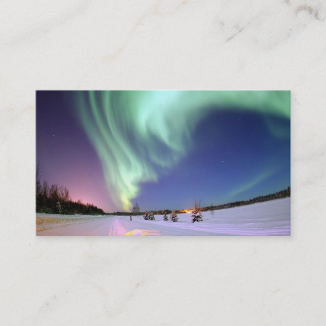 Aurora borealis business card (Front)
