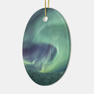 Aurora Borealis Ceramic Tree Decoration