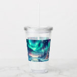 aurora borealis/Christmas/Winter Acrylic Tumbler<br><div class="desc">hint of Christmas</div>