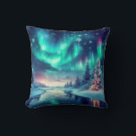 aurora borealis/Christmas/Winter Cushion<br><div class="desc">hint of Christmas</div>