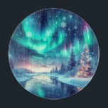 aurora borealis/Christmas/Winter Cutting Board<br><div class="desc">hint of Christmas</div>