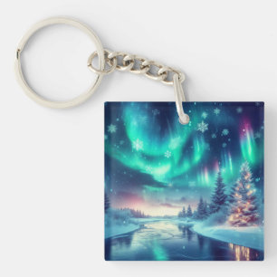 aurora borealis/Christmas/Winter Key Ring