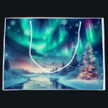 aurora borealis/Christmas/Winter Large Gift Bag<br><div class="desc">hint of Christmas</div>
