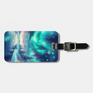 aurora borealis/Christmas/Winter Luggage Tag