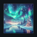 aurora borealis/Christmas/Winter Magnet<br><div class="desc">hint of Christmas</div>