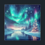 aurora borealis/Christmas/Winter Magnet<br><div class="desc">hint of Christmas</div>