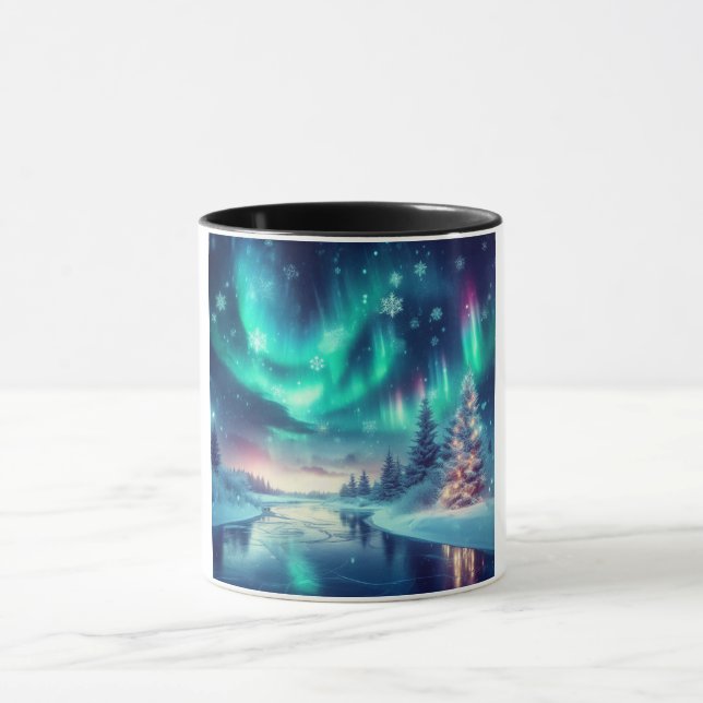 aurora borealis/Christmas/Winter Mug (Center)