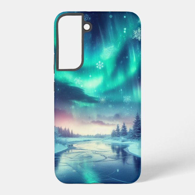 aurora borealis/Christmas/Winter Samsung Galaxy S22+ Case (Back)