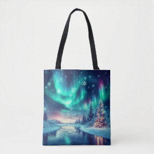 aurora borealis/Christmas/Winter Tote Bag