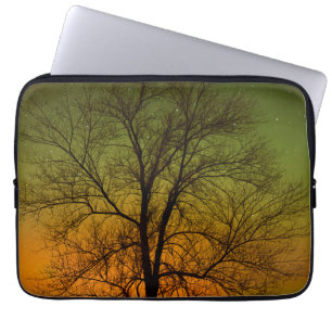 Aurora Borealis & Cottonwood Tree Laptop Sleeve