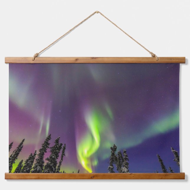 Aurora Borealis | Fairbanks, Alaska Hanging Tapestry (Front)