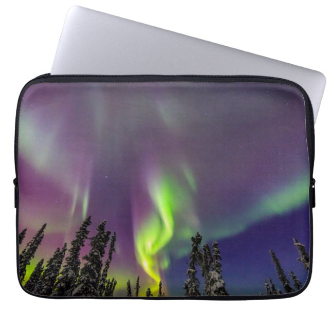 Aurora Borealis | Fairbanks, Alaska Laptop Sleeve (Front)