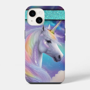 Aurora Borealis Fantasy Rainbow Glitter Unicorn iPhone 14 Case