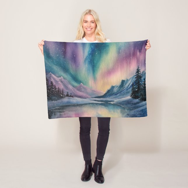 Aurora Borealis Fleece Blanket (In Situ)