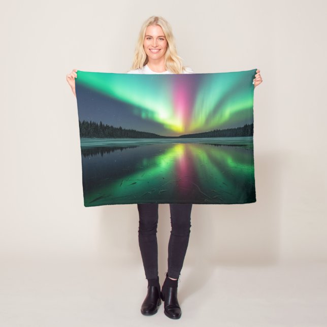 Aurora Borealis Fleece Blanket (In Situ)