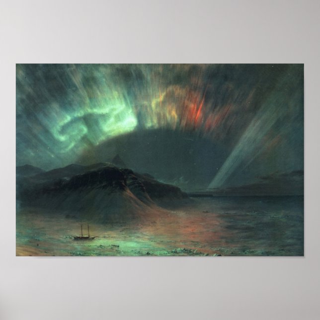 Aurora Borealis Frederic Edwin Church Poster (Front)