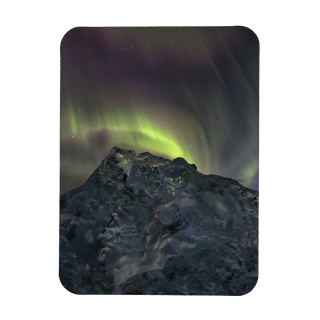 Aurora Borealis | Iceberg Jokulsarlon Iceland Magnet (Vertical)